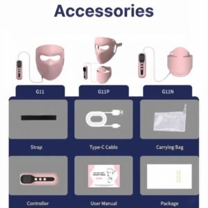 TX 4D LED Light Therapy Mask unbox content