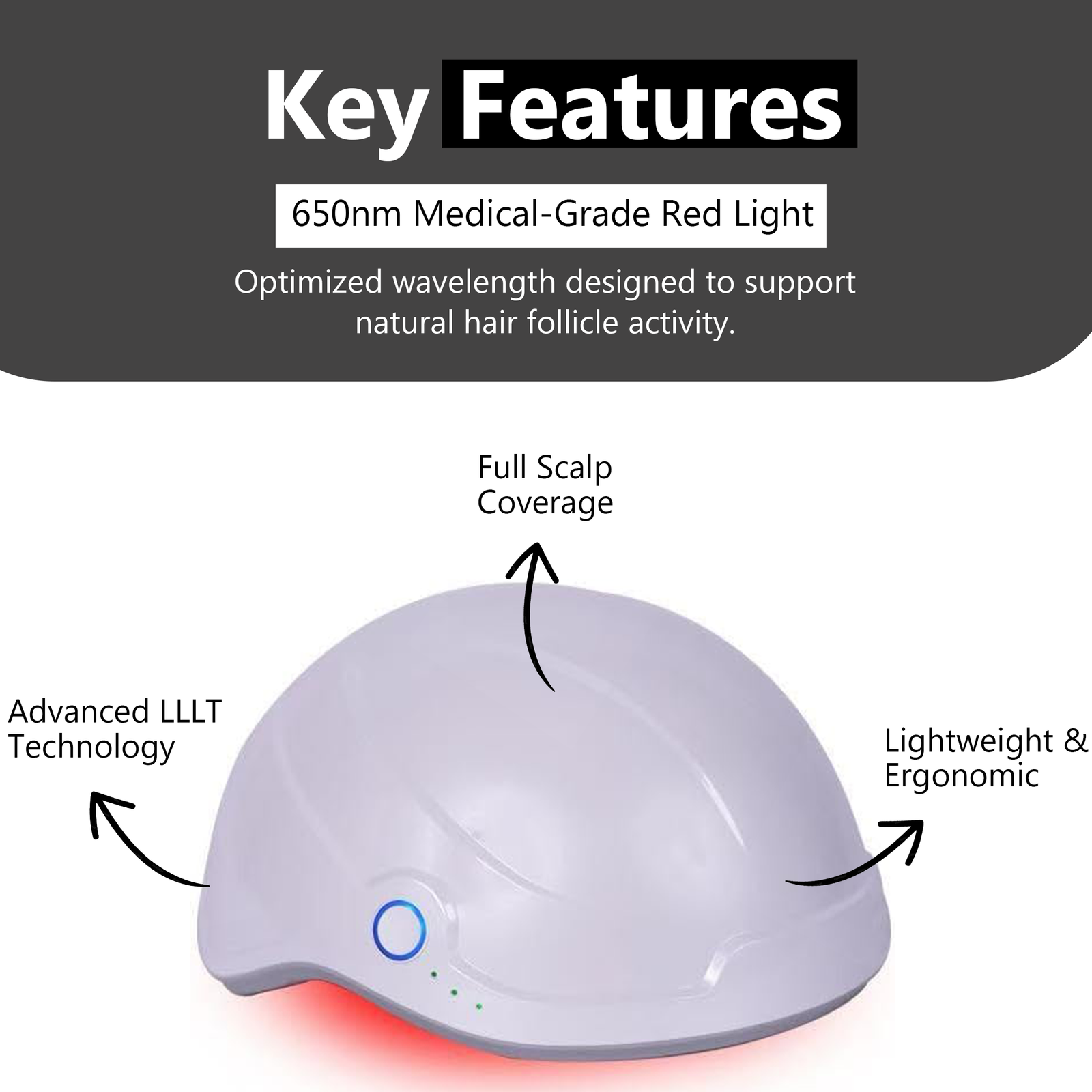 lastujsid 82 Diode Laser Hair Growth Cap | 650nm LLLT Hair Restoration